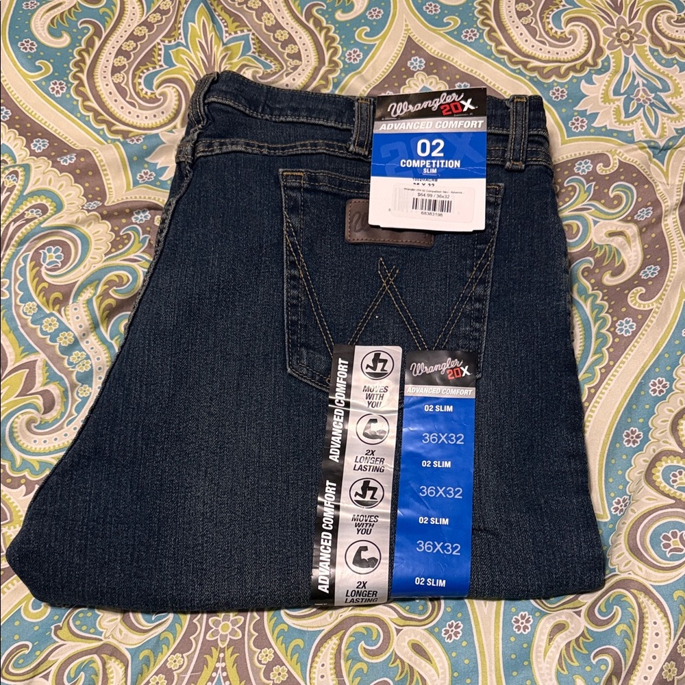 Wrangler Men’s Straight Leg Jeans - Dark Blue